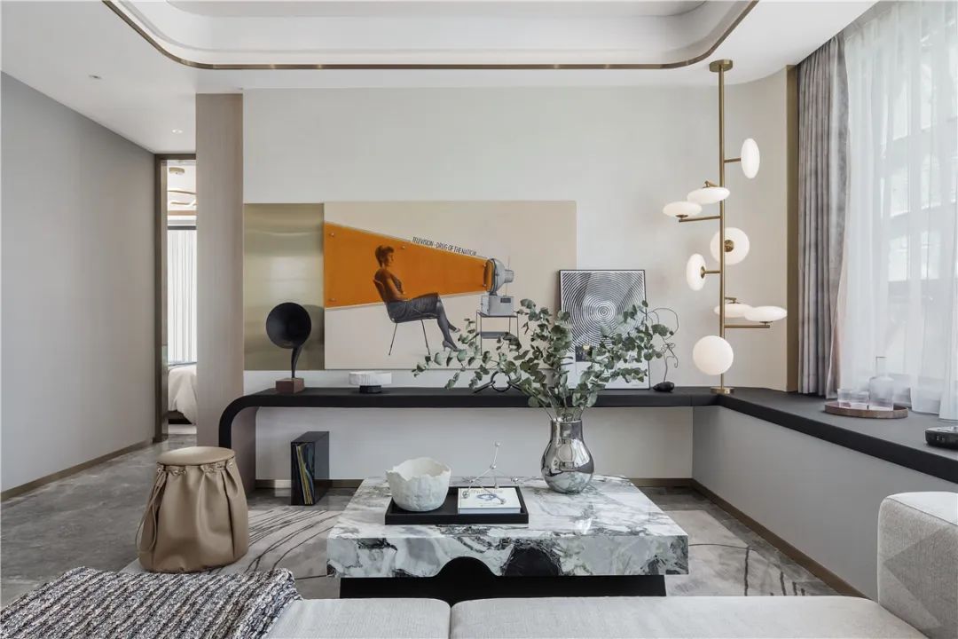 现代轻奢风格家装设计室内装修效果图-客厅茶几 现代轻奢风格家装设计室内装修效果图-客厅茶几