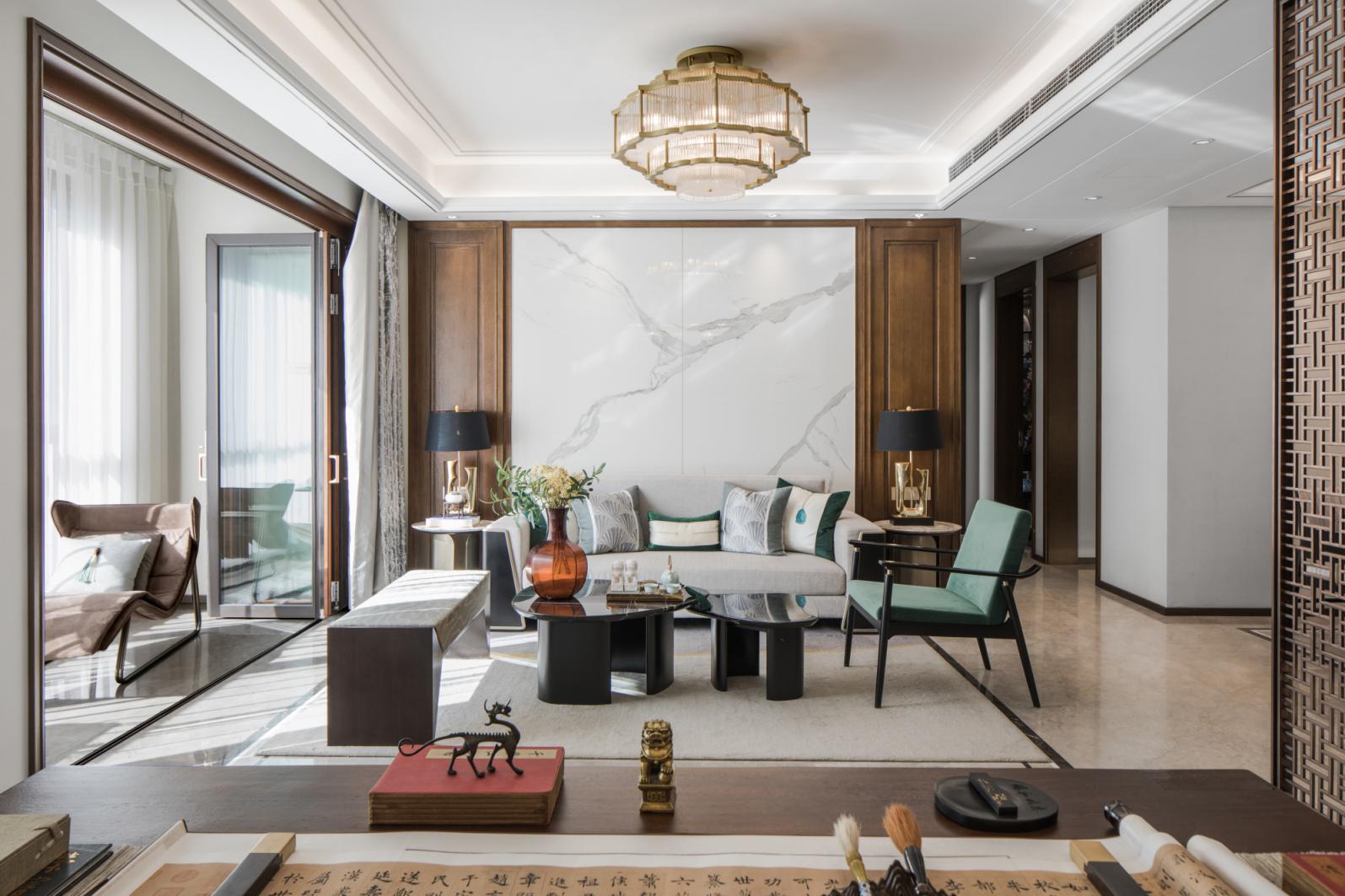 新中式风格室内设计家装案例-客厅 新中式风格室内设计家装案例-客厅